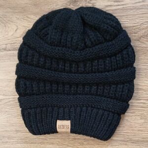 Black Fully Lined Beanie